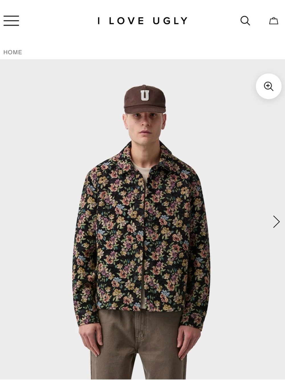 Men's Floral I LOVE UGLY Overshirt  Jacket